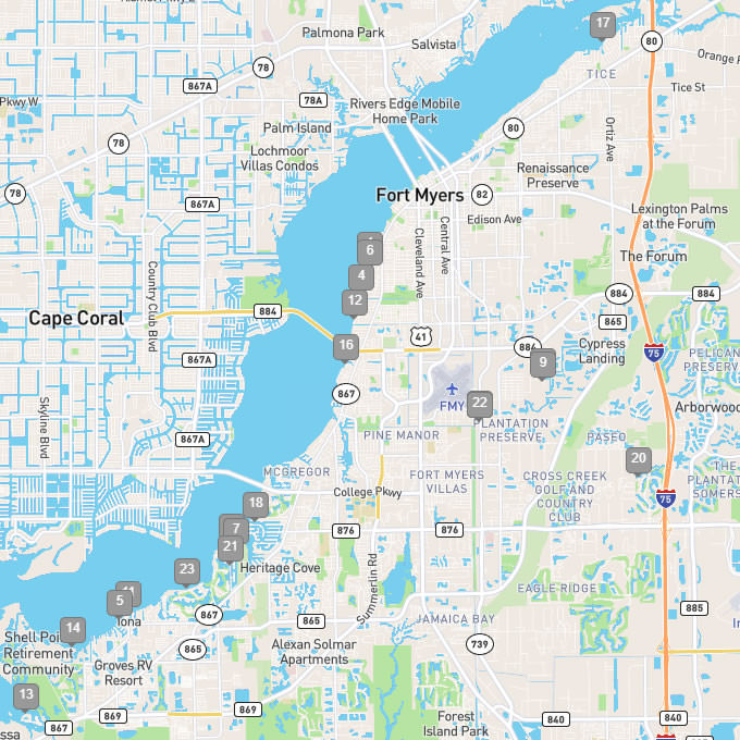 Fort Myers Florida Map